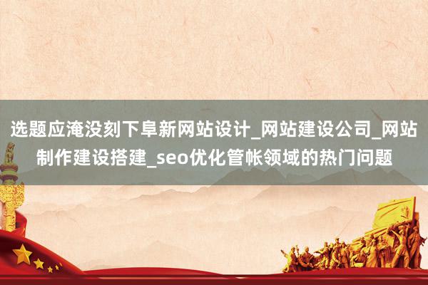 选题应淹没刻下阜新网站设计_网站建设公司_网站制作建设搭建_seo优化管帐领域的热门问题